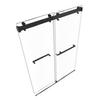 Frameless Shower Door, 1219 mm W x 1930mm H, Shower Sliding Glass Door with 10 mm Thick Clear Tempered Glass, Noiseless Shatterproof Nano Coating,