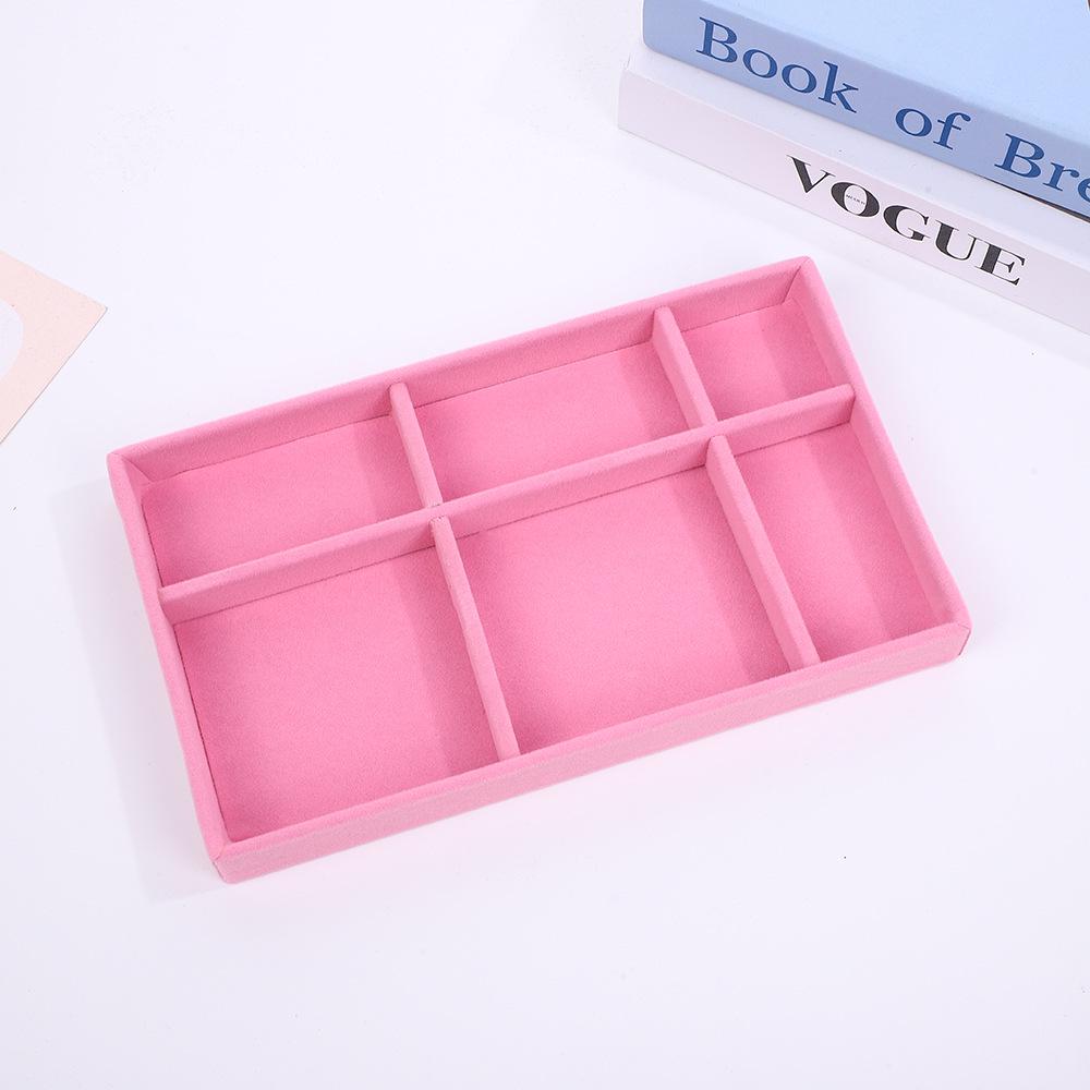 Velvet Jewelry Box – Ring and Earring Tray with Bracelet Compartment