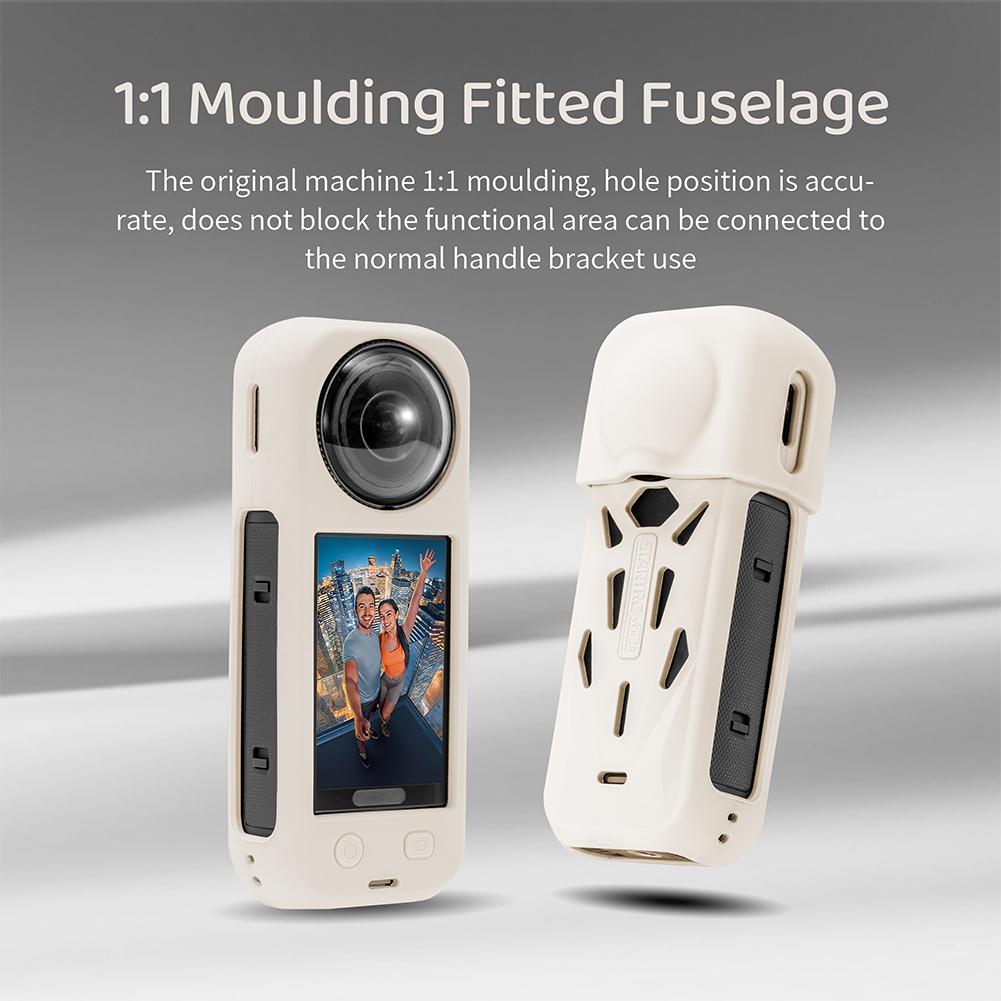 Für Insta360 X5 Weiche Silikonhülle Kratzfest Panoramakamera-Objektivabdeckung Rutschfest Sportkamera-Gehäuse Geschenk für Freund