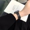 Bracelet Métallique Fin Style Coréen pour Samsung Galaxy Fit 3 (SM-R390) | Bracelet Montre Femme Boucle Papillon Élégante Correa