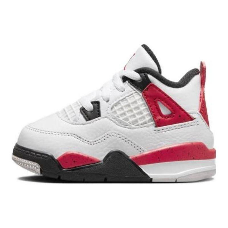 Air Jordan 4 mid-top toddler shoes red/white BQ7670-161 26