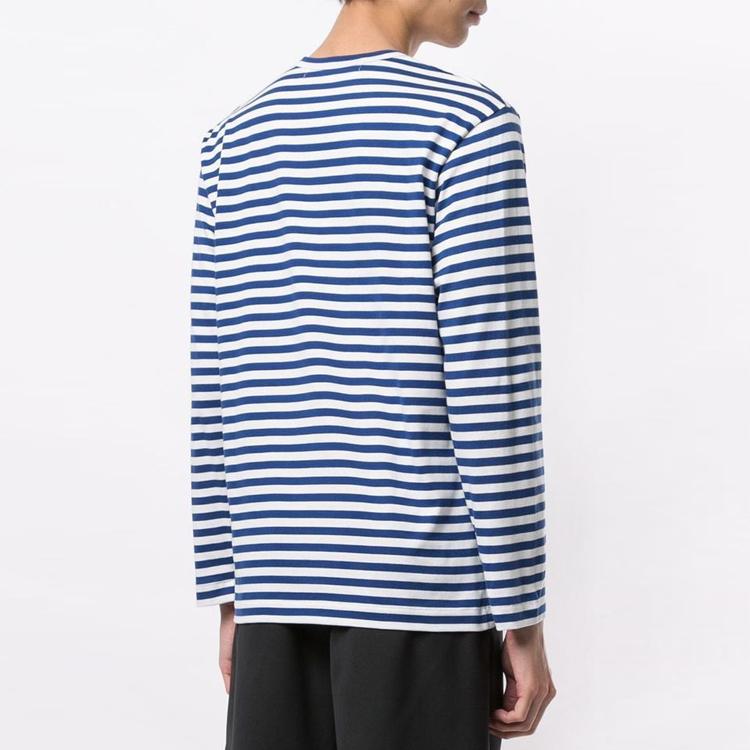 CDG Play Striped Long Sleeve T Shirt AZ-T164-051-2