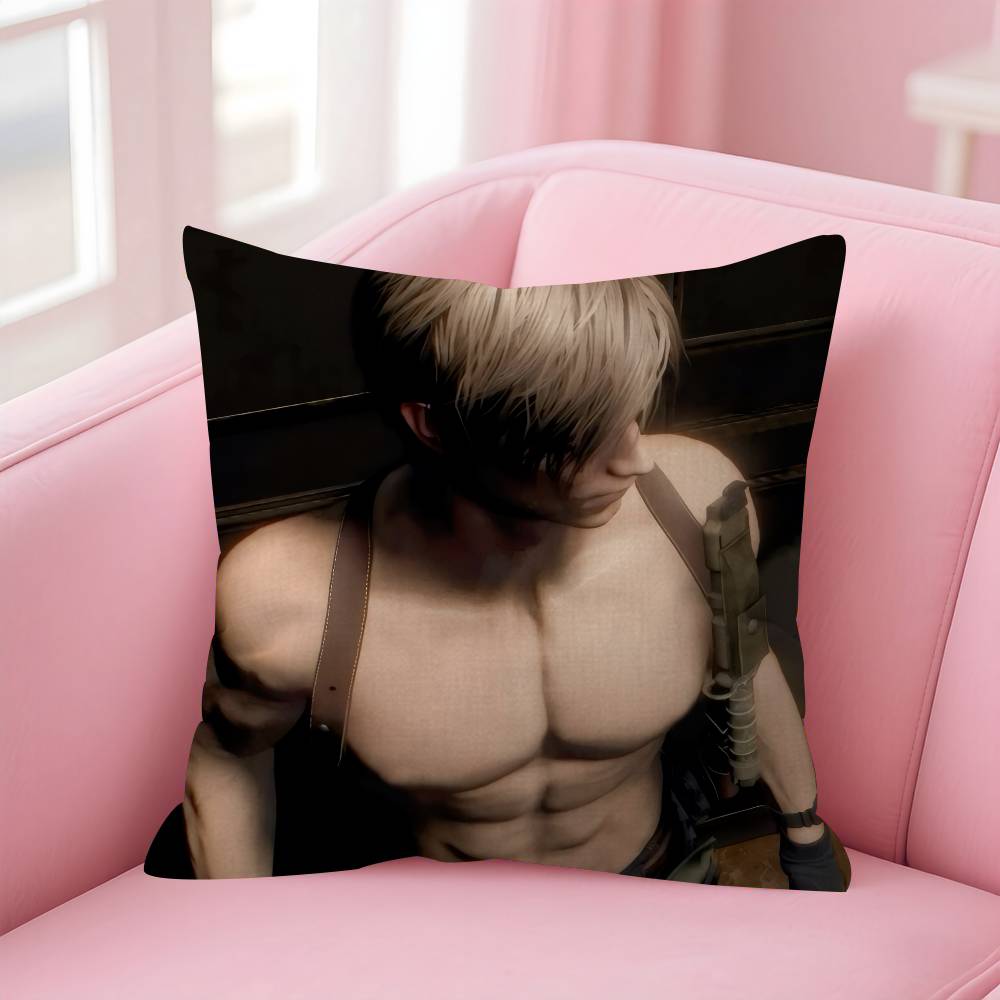 

Handsome Leon game Kennedy Cushion Cover Inches Farmhouse Decor Home Throw Pillow Covers for Couch Decorations 30x30 cm