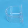 Clear Green Semicircle Bird and Rabbit Feeder Bowl - Cage Accessory