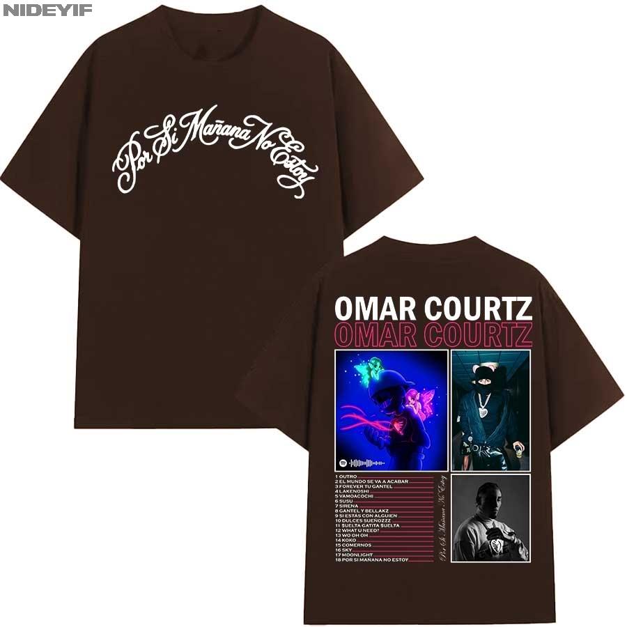 OMAR COUTZ 2026 TOUR ALBUM T shirt for Unisex Women Hiphop Streetwear Oversized Tops 100 Cotton TShirt KHAKI OC9