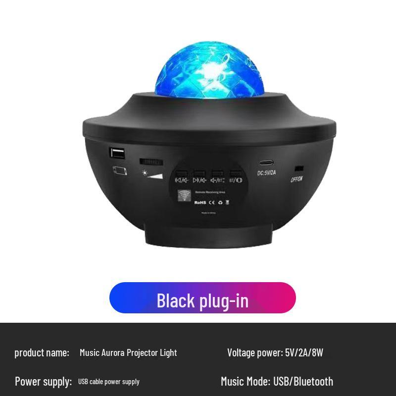 Romantic Northern Lights Starry Sky Projection Lamp – Transform Your Bedroom into a Dreamy, Star-Filled Atmosphere