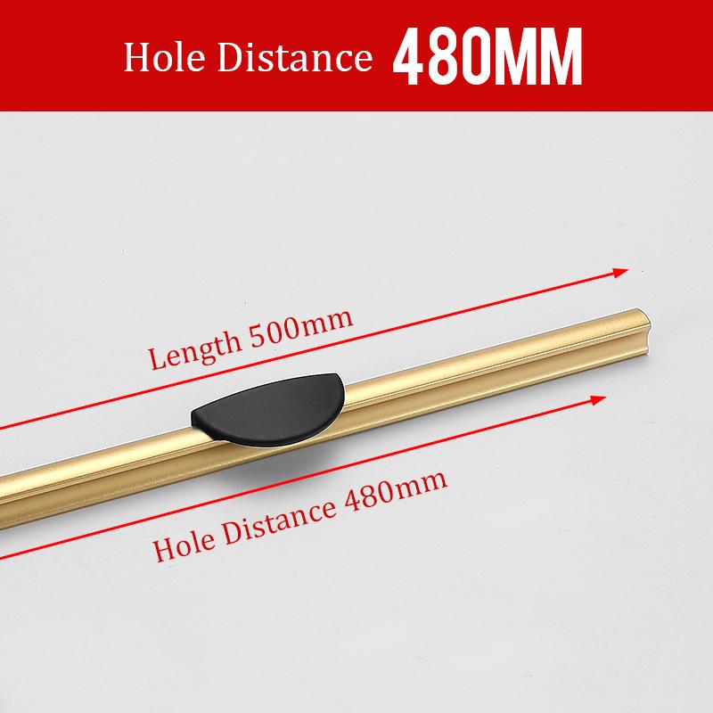 KAK Black Kitchen Cabinet Handles Gold Cupboard Door Pulls Drawer Knobs Bedroom Door Long Furniture Handle Hardware 1000mm
