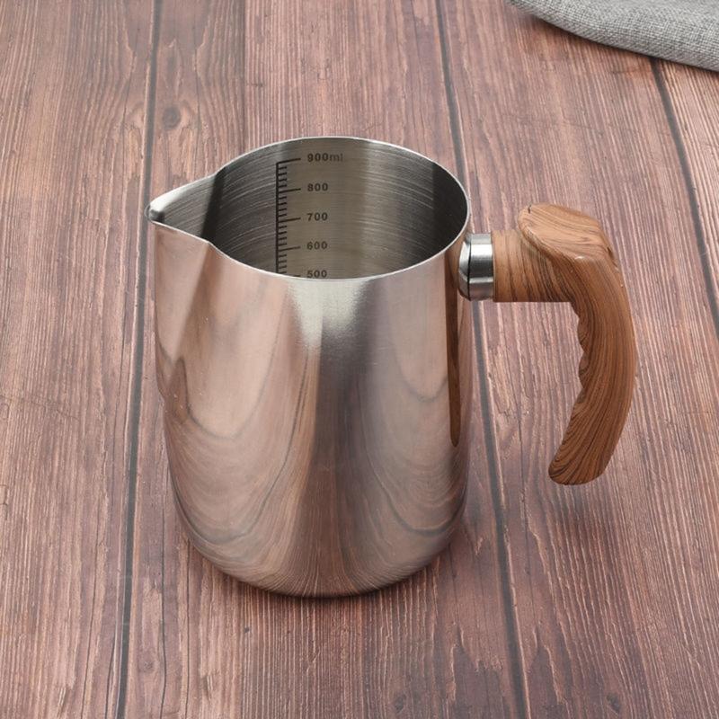 Edelstahl Milchaufschäumkännchen Dampfkännchen Milch Kaffee Cappuccino Latte Art Dampfkännchen Milchkännchen für Küche