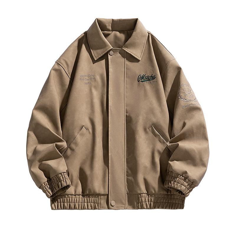 New Fattened Plus Size Leather Jacket Men's PU Leather Tooling Large Size Leather Jacket Men's Stand-Up Collar Locomotive Douyin Cross