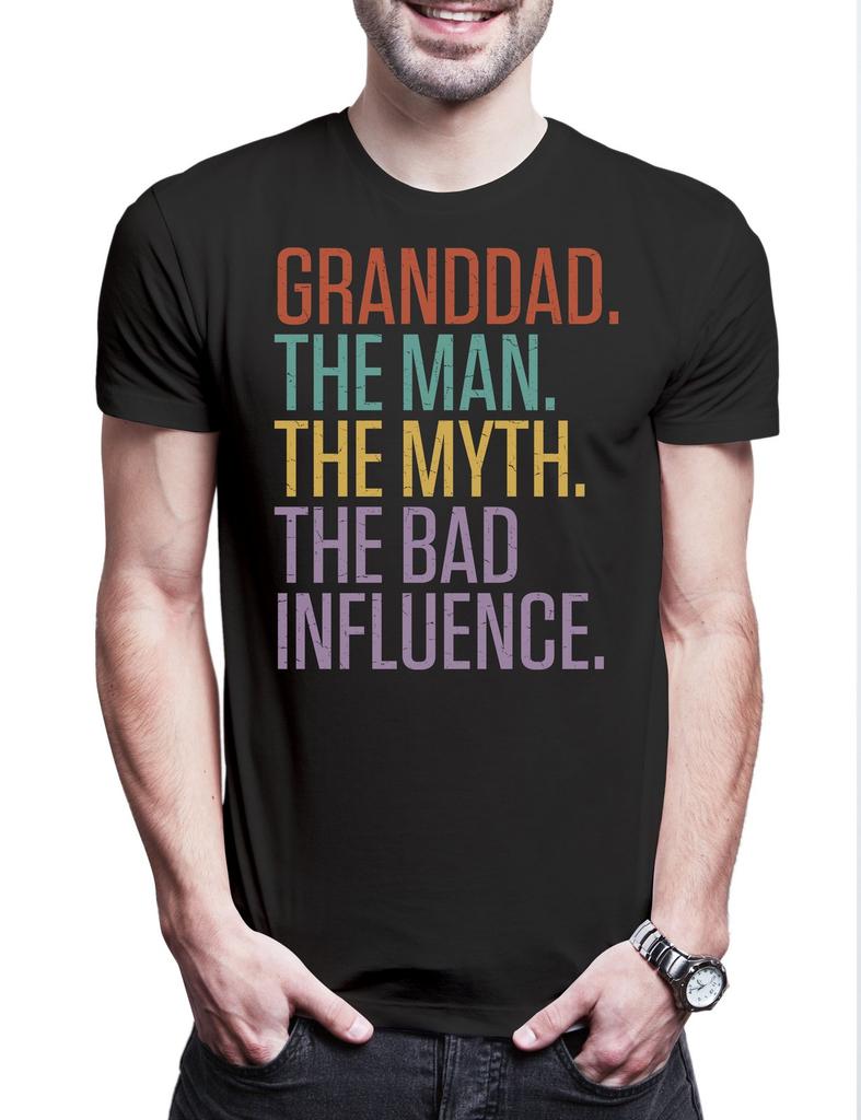 Granddad The Man The Myth Herren T-Shirt Bester Opa Großvater Enkel Grandpa Opi