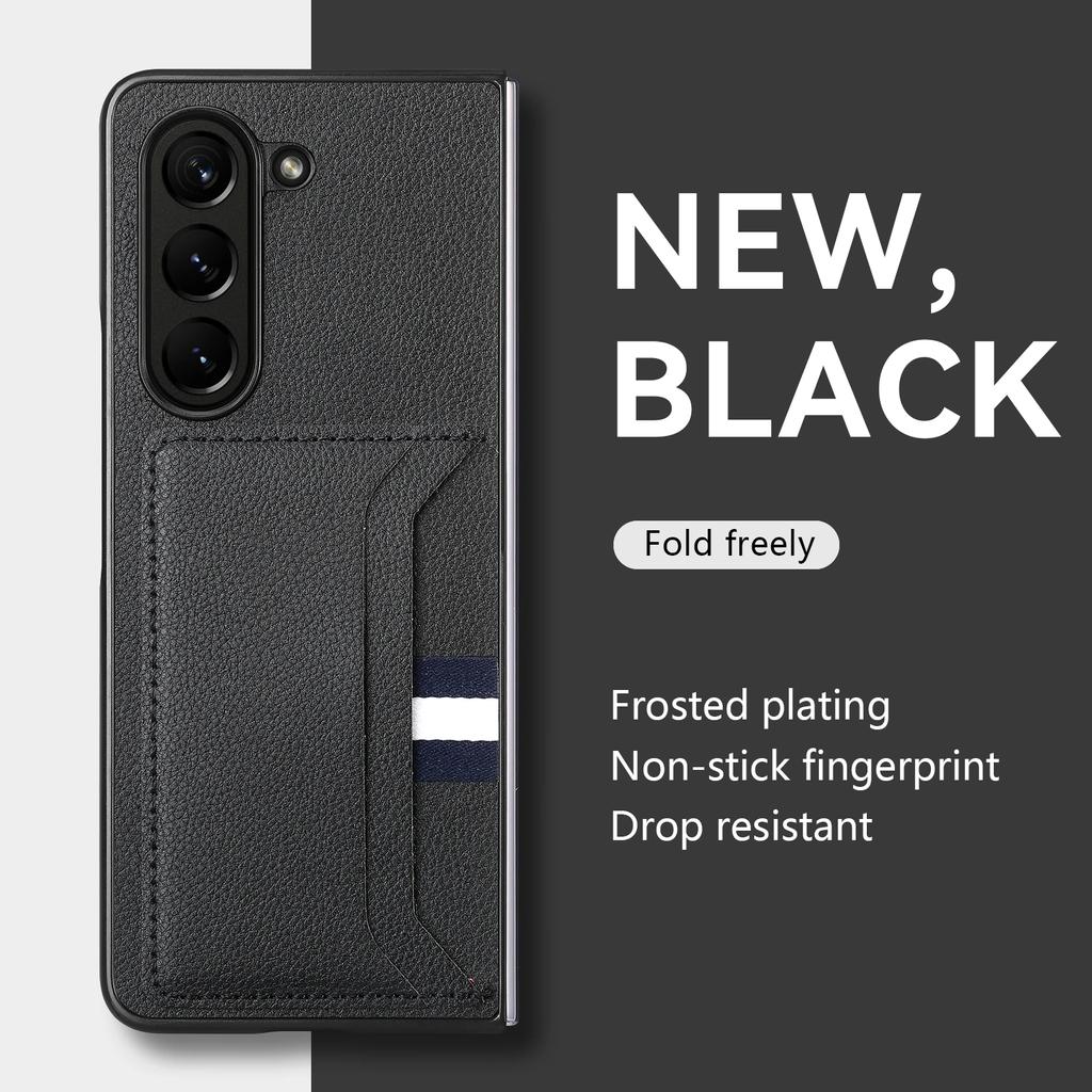 Portofel cu buzunar pentru card din piele pentru Samsung Galaxy Z Fold7 5G Fold 7 6 5 Fold6 Fold5 Fold3 Fold4 Fold2 Fold 4 3 2 Husă pliabilă