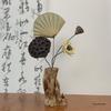 Chinese Retro Zen Solid Wood Vase for Flower Arrangement and Decoration