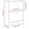 Shoe Cabinet Black 63x24x81 Cm Particleboard