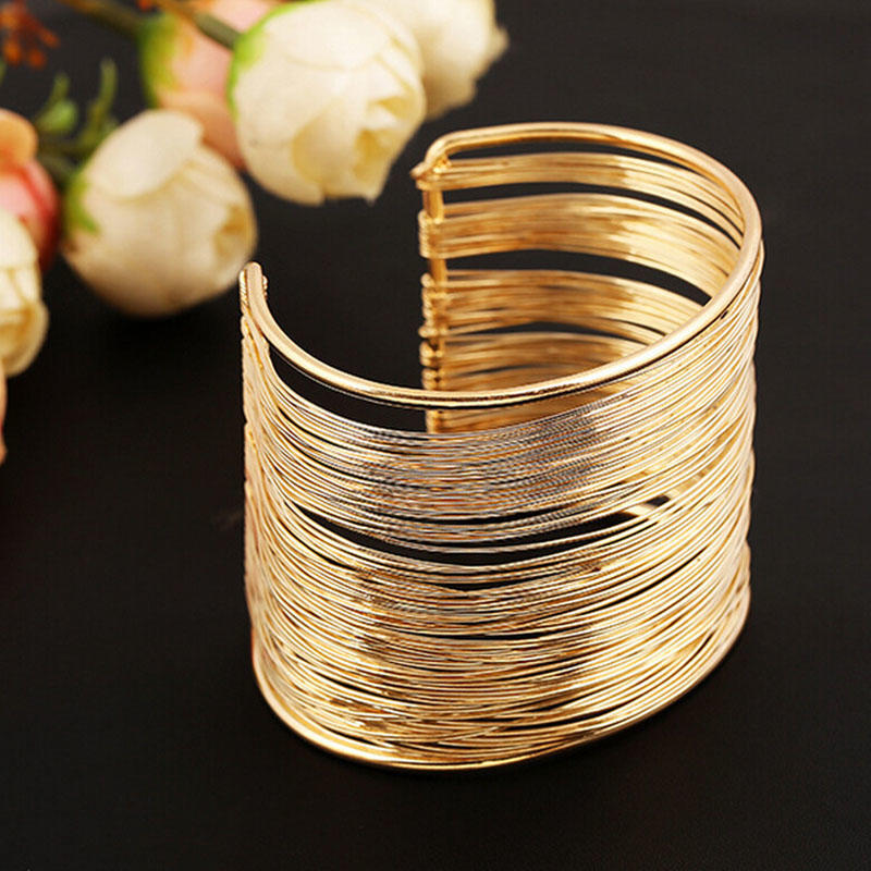 Women Fashion Statement Bracelet Bangles Dress Luxury Vintage Multilevel Bangle