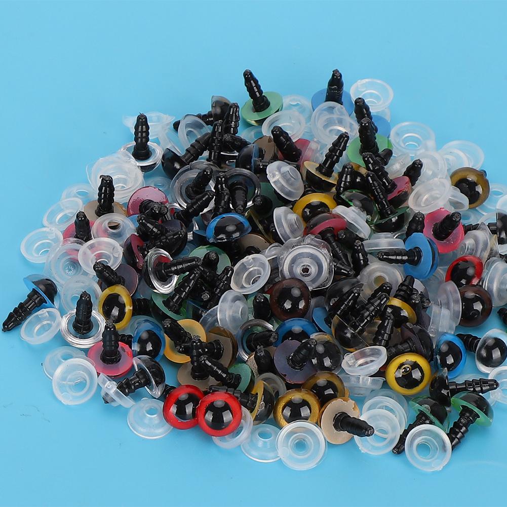 Mix Color Plastic Safety Eyes with Washer Accessories for DIY Crafts Teddy Bear Animal Dolls Puppet