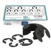 450PCS Open Retaining Rings E-Card 65 Manganese Black ¢1.5-¢15 E-Card Set Bearing Combo
