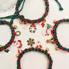 Christmas Themed Pet Collars Cat Necklaces Puppy Creative Cute Santa Claus Snowman Snowflakes Reindeer Decorations