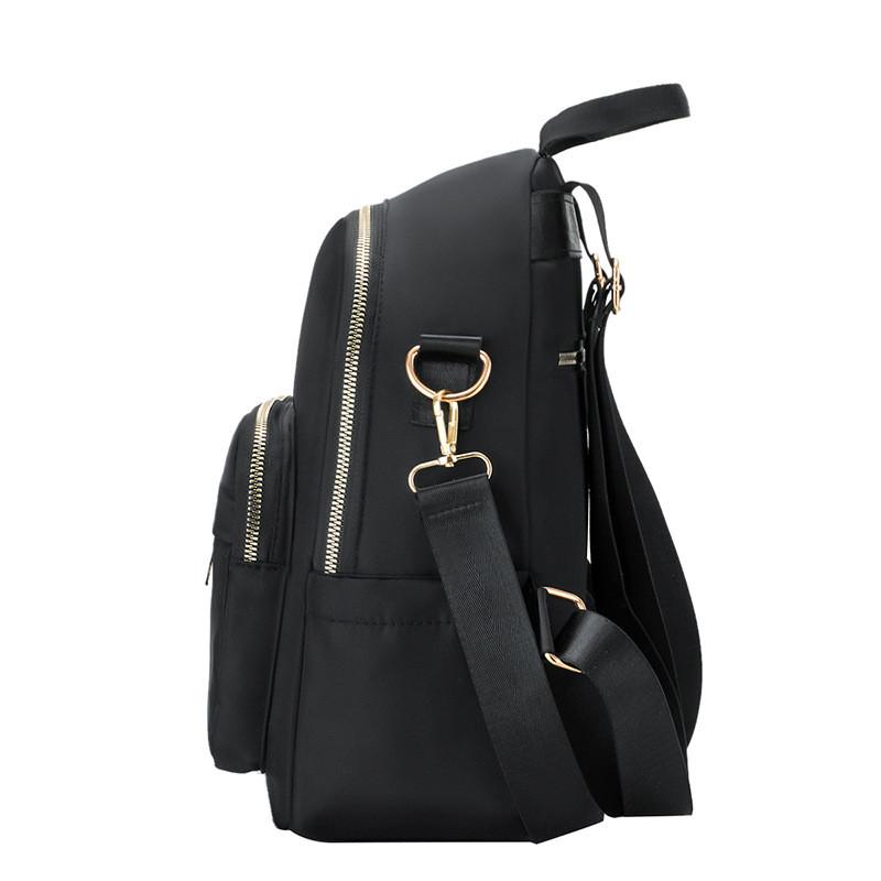 Oxford Cloth Casual Travel Backpack For Women With Large Capacity And Zipper Closure