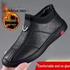 Men's 2025 Full Grain Leather Woodpecker Shoes - Casual, Genuine Leather, Soft Sole, Plus Velvet Warm, Cotton Dad Shoes.