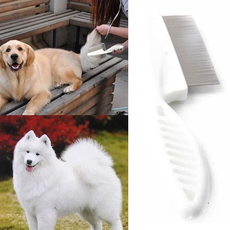 Pet Cat Dog Flea Comb for Home Animal Care, Stainless Steel Comfort Flea and Hair Grooming