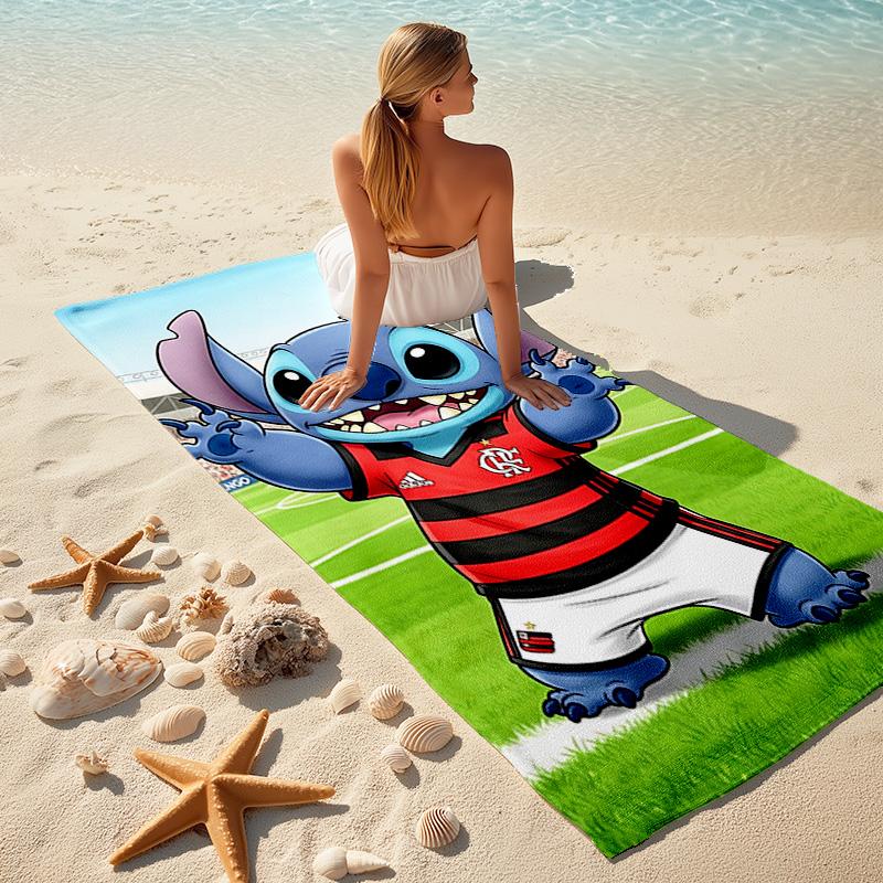 1pc Stitch Flamengo Kit Cartoon Quick Dry Microfiber Bath Towel for Swimming Surfing Camping Unisex Holiday. SJT7201188