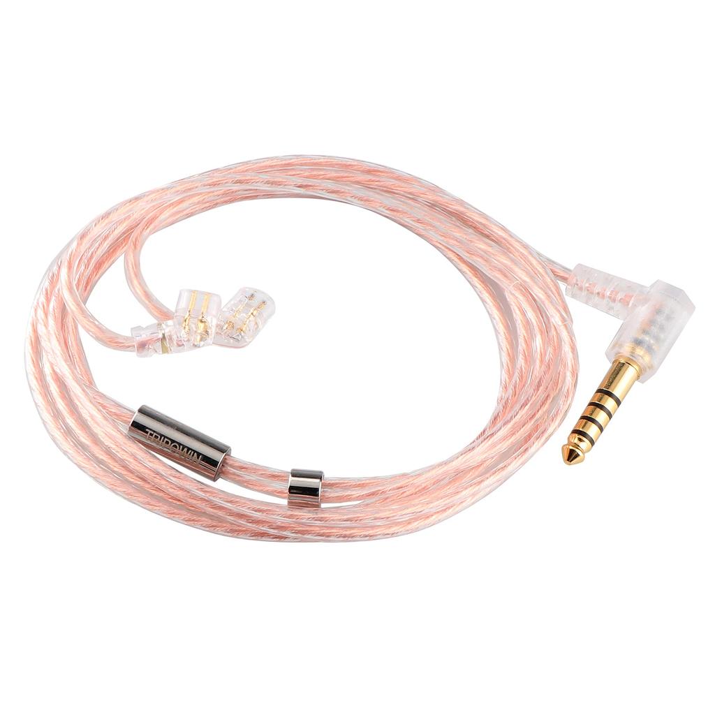 LINSOUL TRIPOWIN Karen Earphone Cable with 2.5mm3.5mm4.4mm Gold-Plated Plugs and QDCMMCX0.78mm 2-Pin Connectors (QDC, 4.4mm Plug)