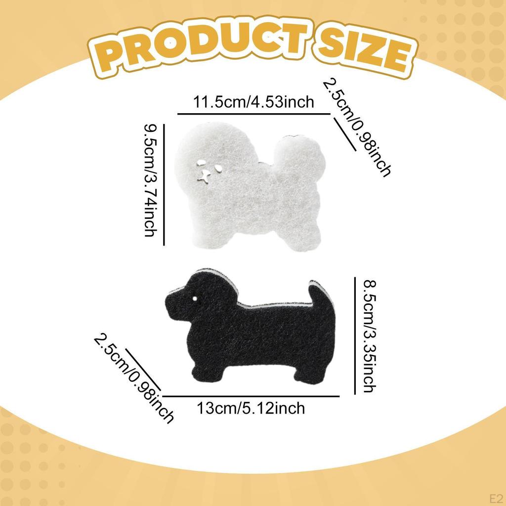 2 Pieces Kitchen Sponges Scrubbing Accessories Multipurpose Absorbent Thick Soft for