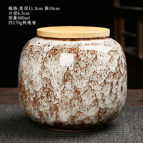 Creative Irregular Grain Ceramic Tea Cans Portable Mini Storage Box Moisture-proof Sealed Candy Coffee Can Storage Container New