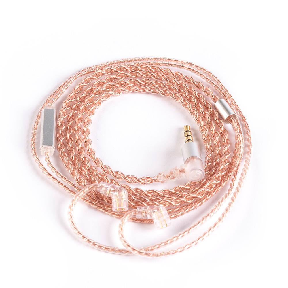 KBEAR 4 Core Copper Upgrade Earphones Cable With 2PIN/QDC/TFZ/MMCX Headphone Connector For KBEAR KS1 KZ ZSN PRO Gaming Headsets