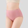 Plus-size Ladies Spring and Summer Pure Color Cotton High Waist Breathable Comfortable Briefs