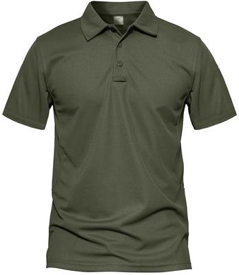 KEFITEVD Military Polo Short for Outdoor Summer and Work Size 3XL Men's Shirt, Sleeve, Quick-Drying, Collared, Stretch, Golf, Sports, Activities,