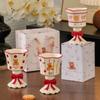 Cartoon Bow Bear Ceramic Mug High Value Birthday Gift Cute Couple Water Cup Wind