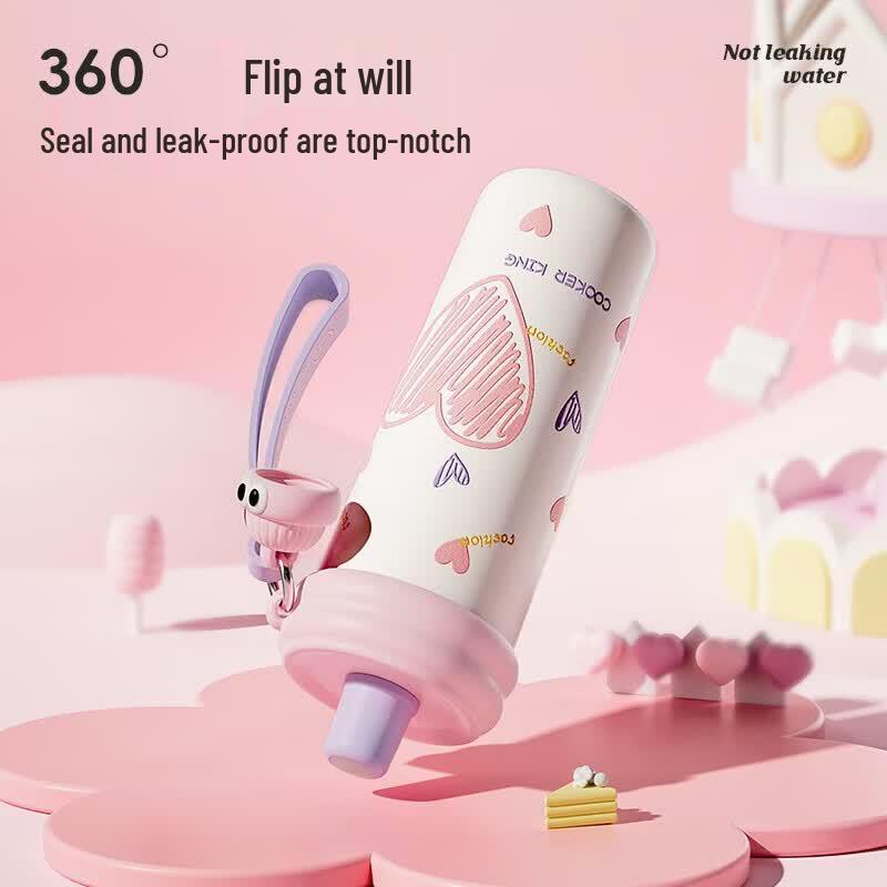 COOKER KING 600ml Kids & Women's Insulated Straw Bottle