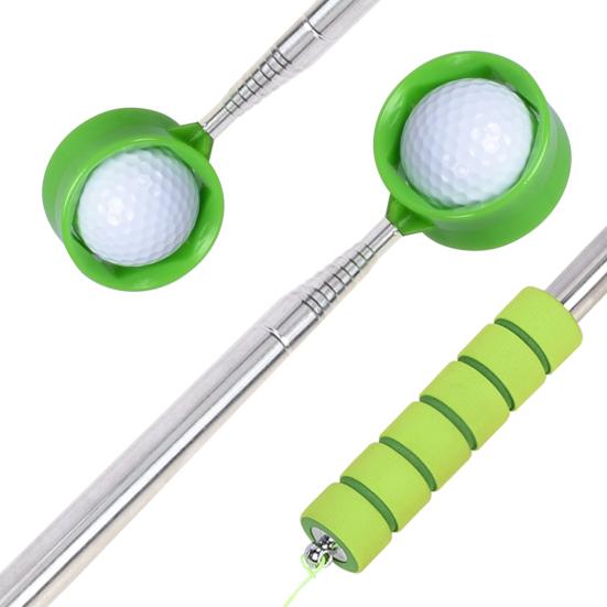 Golf Ball Retriever with Telescopic Handle, Stainless Steel Golf Ball Grabber Picker Tool, Golf Accessories, Gifts for Men, Women & Golfers