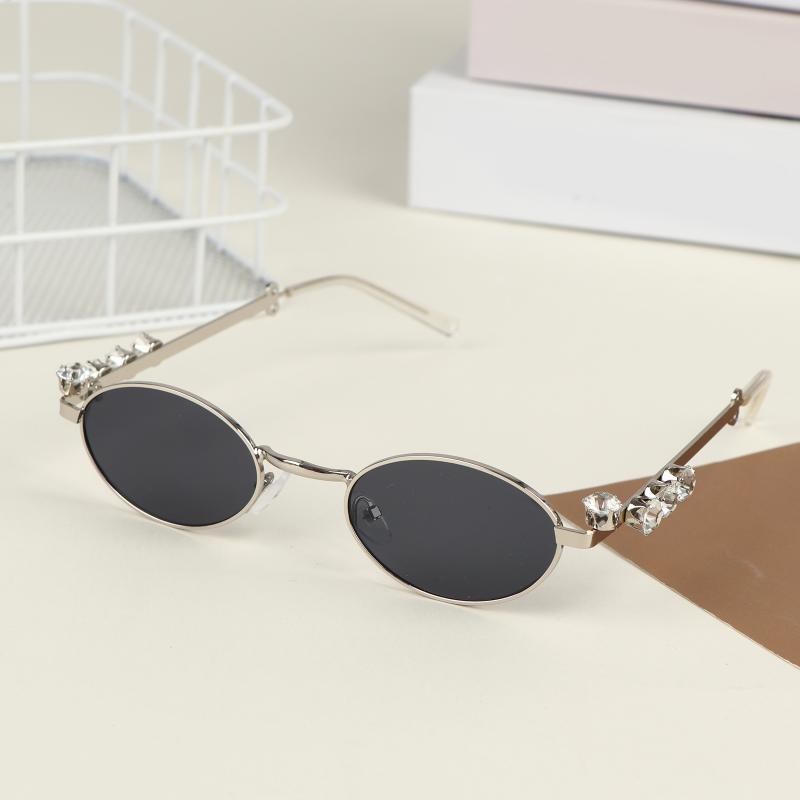 Small Oval Glasses Frame For Women Men Metal Blue Light Blocking Glasses Retro Trendy Reading Y2K Eyeglasses