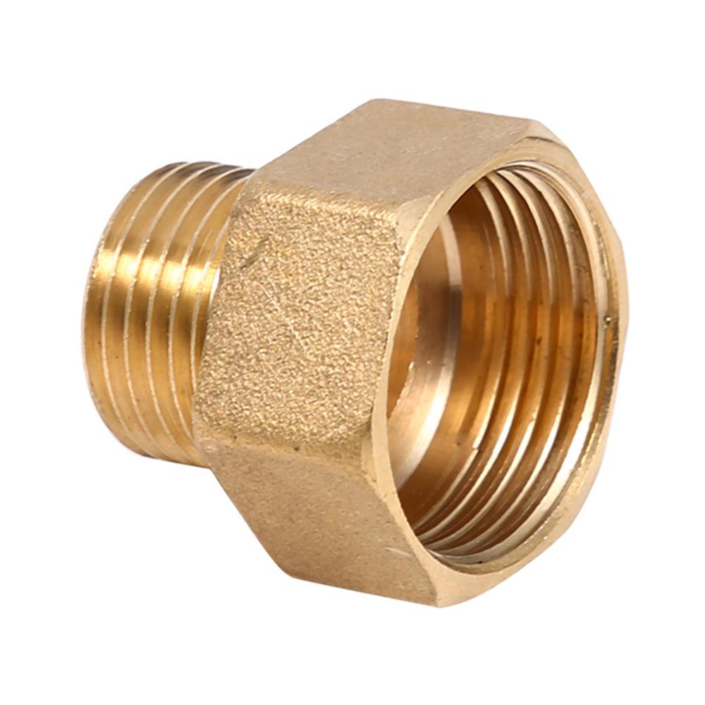 2PCS G1/2" Male to G3/4" Female Brass Pipe Reducer Brass Material Hex Head Design Pipe Fitting Coupler Pipe Fitting