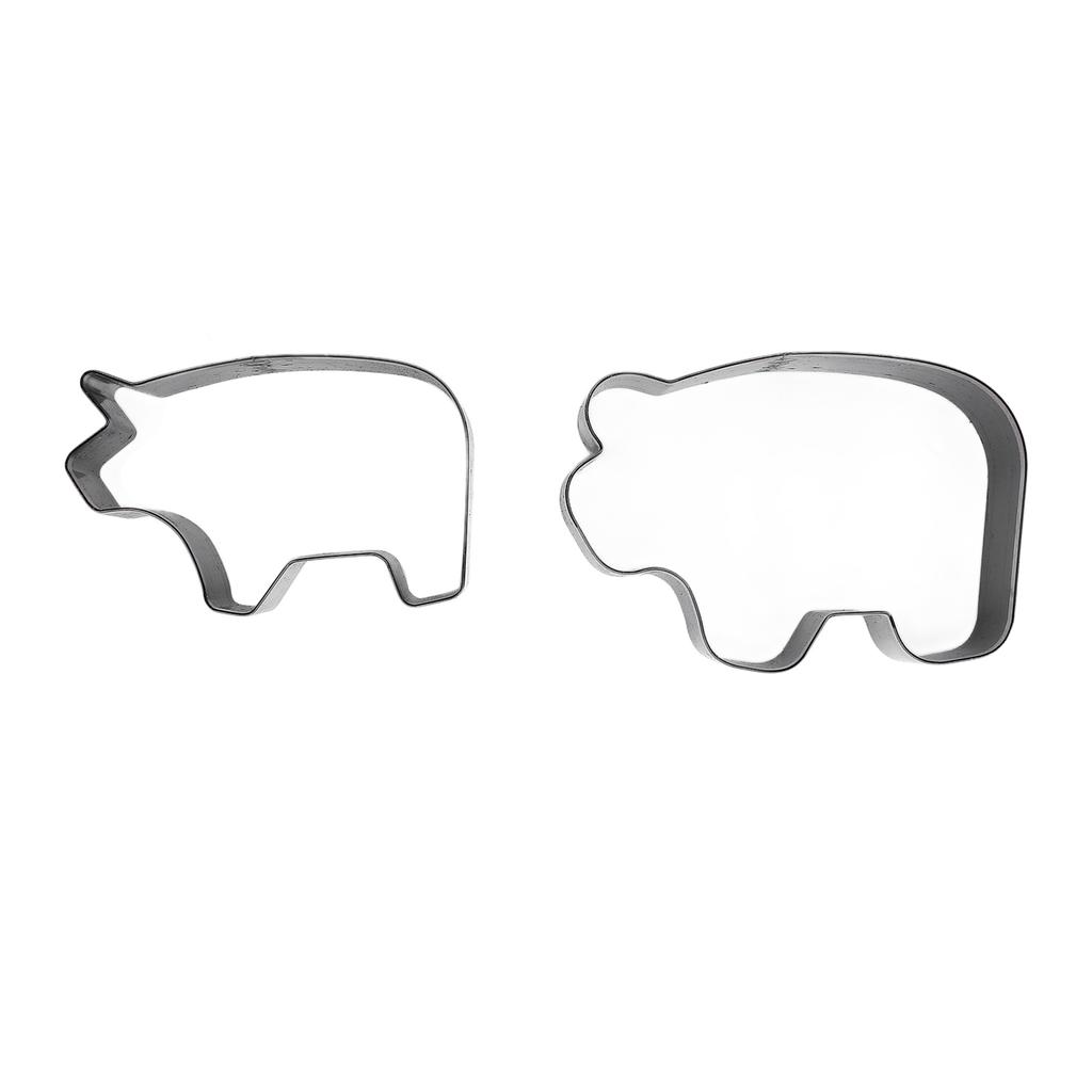 2 szt. Zestaw wykrojników do skóry w kształcie prosiaczka, ręczne wykrawanie, formowanie, narzędzia rzemieślnicze ze stali stopowej