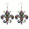 Trendy 2D Acrylic Mask Earrings for Parties and Gatherings