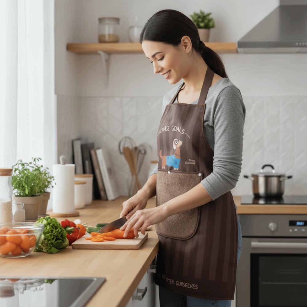 Dirt-Proof Chef Cooking Apron Cartoon Catering Work Clothes Restaurant Uniform