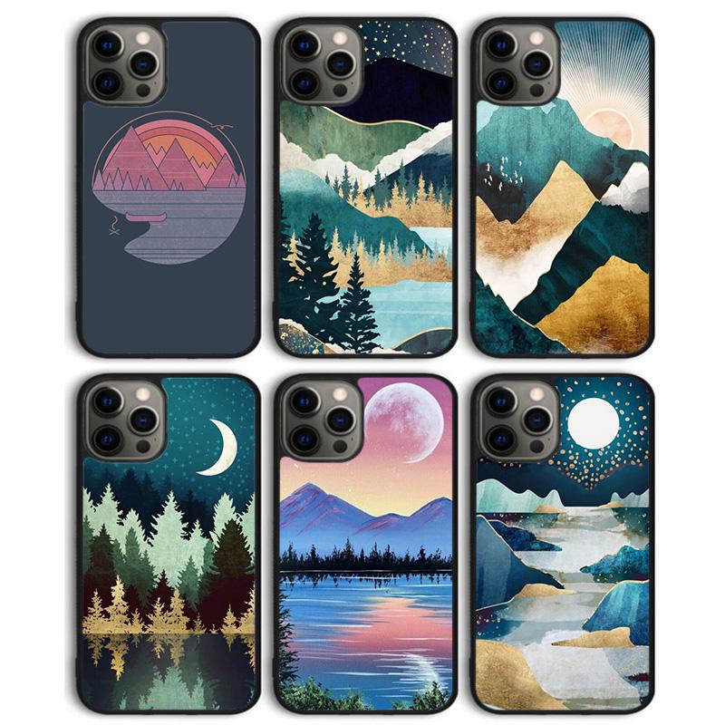 Star Lake Mountain Phone Case Back Cover For iPhone 17 Air 16 15 14 Plus 11 Pro Max 13 Pro Max 12 Max Coque