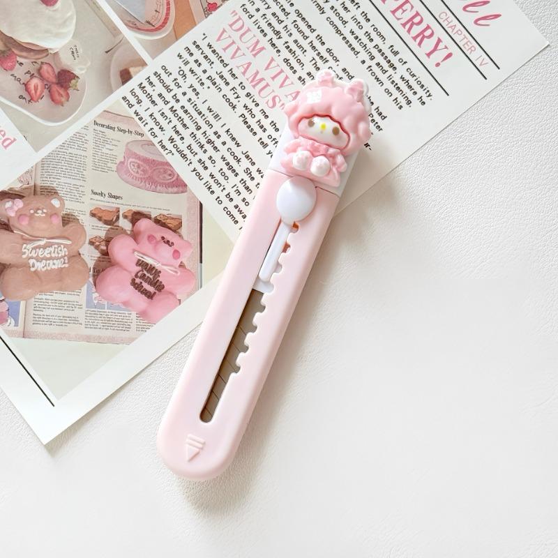 1 Cartoon Bunny Letter Box Opener Practical Knife Express Box Paper Cutter Student Art Stationery Supplies