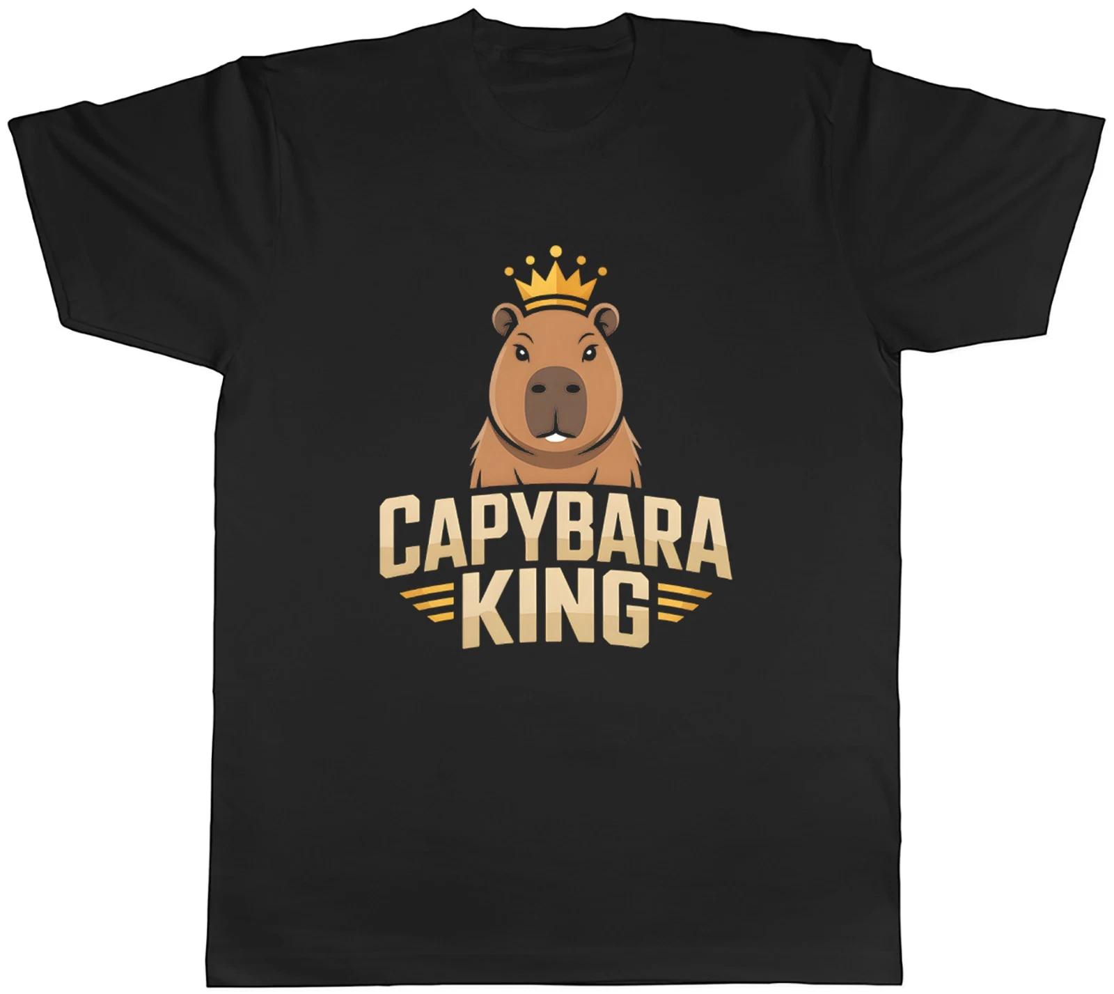 Capybara King Wearing Crown Mens T-Shirt Tee Gift Top M