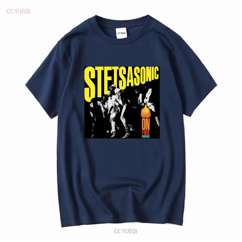 GROUP Stetsasonic HIPHOP Short Slevee Black T Shirt long or sleeves vintage Washed Top For Everyday Wear Versatile Stylish Soft