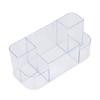Clear Plastic Organizer Compartmental Transparent Punch Free Desktop Wall Mounted Storage Box for Office Home Bathroom Transparent White