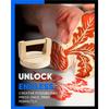 ABBP-1+1 Pack Blockdruck Baren und Gummiwalzen-Set, 4-Zoll-Walzen für den Druck, Einfärben, Bastelprojekte