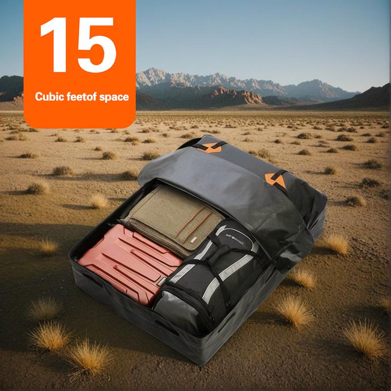 Cross-Border 420D Waterproof Car Roof Rack Cover, Dustproof and UV Resistant Oxford Cloth with Buckle System.