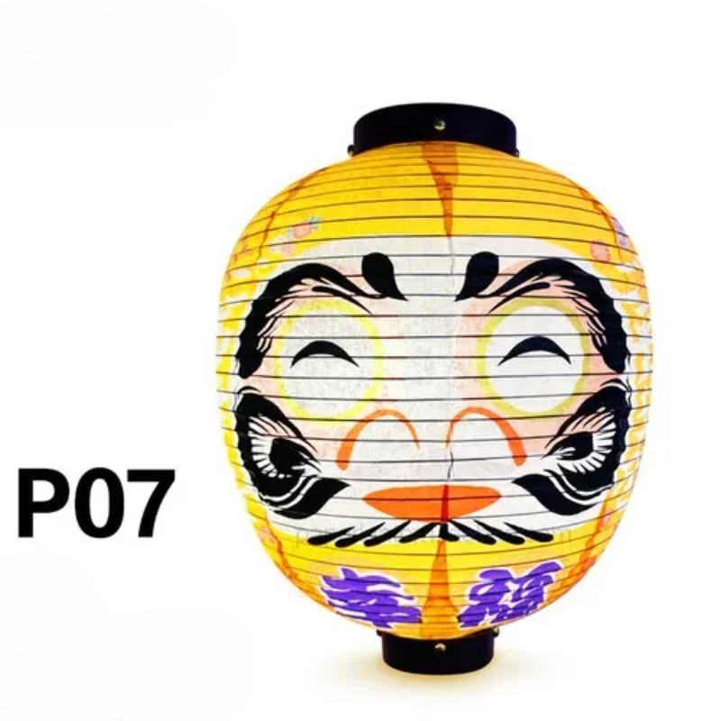 27x35cm Japanese Style Wish Dharma Hanging Lantern Sushi Pub Bistro Restaurant Izakaya Decor Colorful Round Lanterns