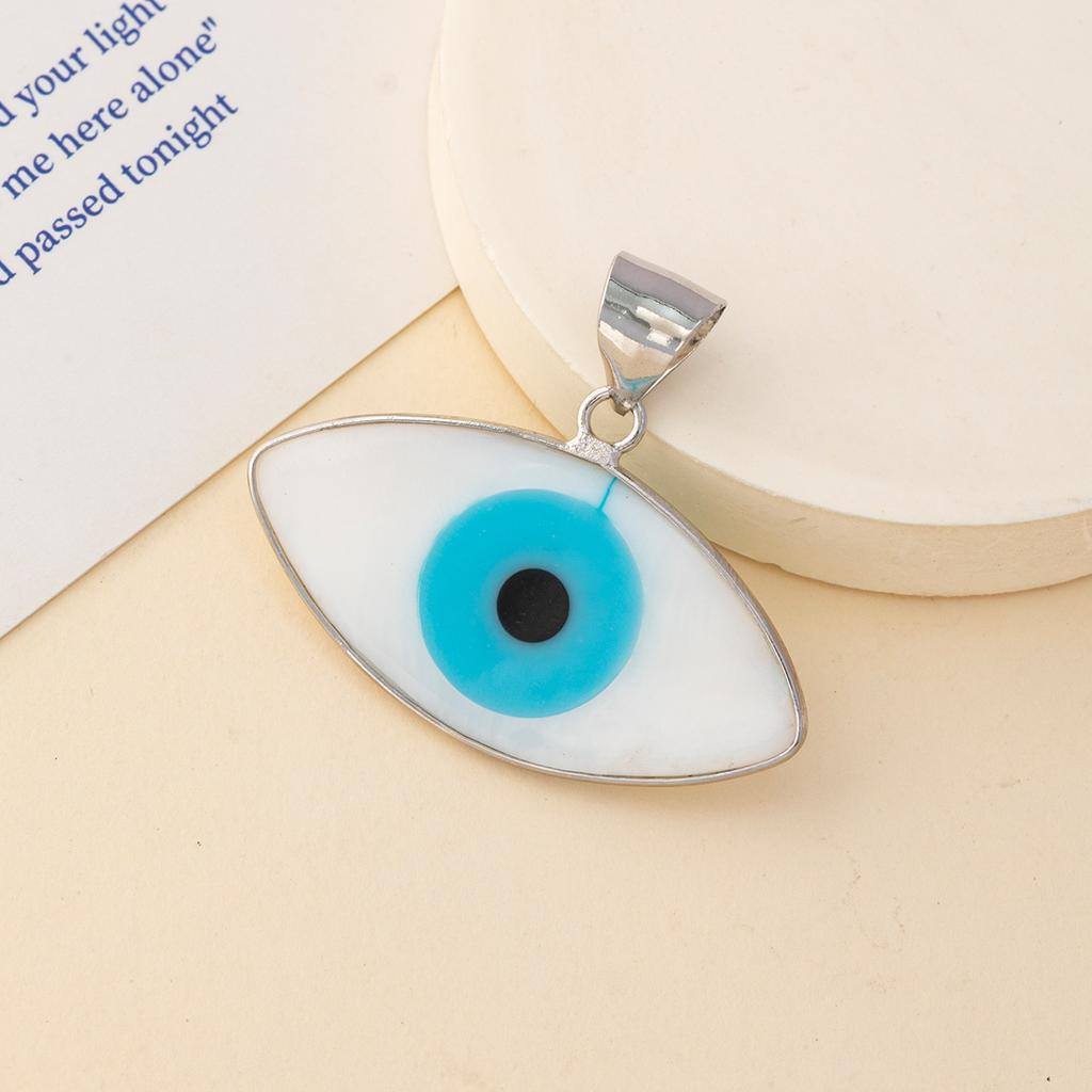 1 Stuk, Natuurlijke Schelp Duivels Oog Hanger, Occidentale Stijl Dames Heren Bedels voor DIY Ketting Sleutelhanger Hangende Decoratie Accessoires Sieraden Ambacht