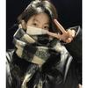 Winter Mohair Scarf: Windproof, Plush, Versatile Snood for Women, Men, and Students in Korean Style.