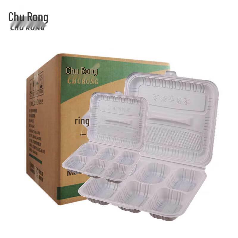 Chu Rong Disposable 6-Compartment Takeout Boxes